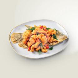 Ikan Gurame Goreng Telur Asin