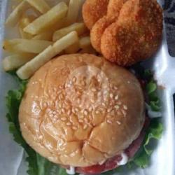 Paket Beef Burger,kentang Nugget