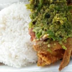 Dada Gepuk Rawit Ijo   Nasi