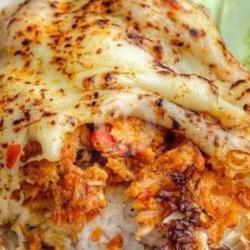 Ayam Geprek Mozarella Pedas Halilintar