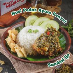 Nasi Pedas Ayam Penyet Sambel Ijo