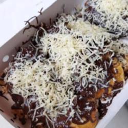 Pisang Crispy Coklat Lumer Keju