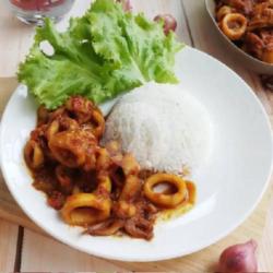 Nasi Cumi Masak Pedas