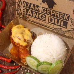 Nasi Ayam Fire Chicken  Saos Keju