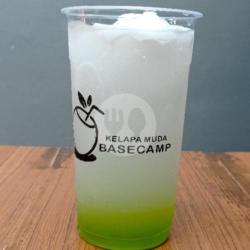 Es Kelapa Sirup Melon (cup 18oz)