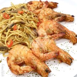 Spaghetti Aglio Olio Prawn