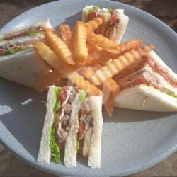 Beef And Mushroom Club Sandwich