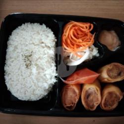 Nasi Bento Chiken Egg Roll