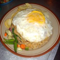 Nasi Goreng Telur Campur   Telur Ceplok