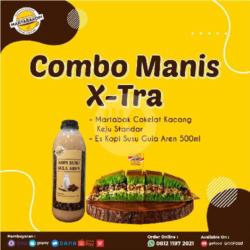 Combo Manis X-tra-martabak Manis Standar(coklat Kacang Keju) Kopi Susu Gula Aren 500 Ml