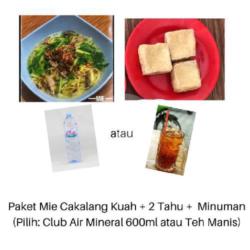 Paket 1 Porsi Mie Cakalang Kuah  2 Tahu (goreng Atau Rebus)  Minuman (air Mineral Atau Teh Manis (panas Atau Dingin)