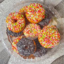 Duo Donat Meses Coklat Pelangi 10 Pcs