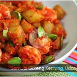 Balado Udang Pete Dan Kentang