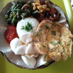 Nasi Rames Telur Dadar