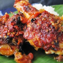 Ayam Bakar Balado  Lalapan   Sambel