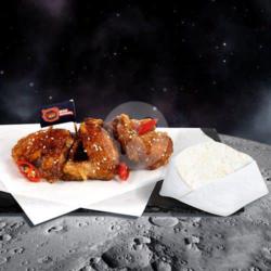 5 Pcs Korean Chicken Wings Rice Set