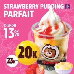 Strawberry Pudding Parfait-ice Cream