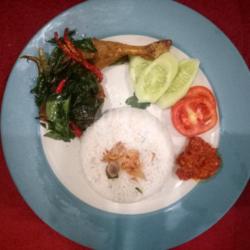 Ayam Tangkap Aceh, Nasi, Sambel , Lalap