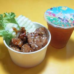 Paket Rice Bowl Karage Saos Spicy