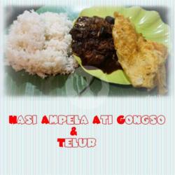 Nasi Ampela Ati Gongso & Telur