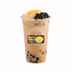 [h] Boba Milk Tea Pudding & Lychee Jelly