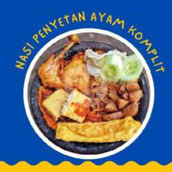 Nasi Penyetan Ayam Komplit