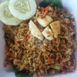 Nasi Goreng Hitam (cumi)  Es Teh