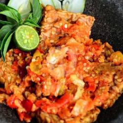 Nasi Tempe Penyet Lalapan