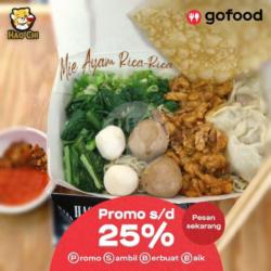Hao Chi Mie Ayam Rica-rica Special ( Free Iced Tea )