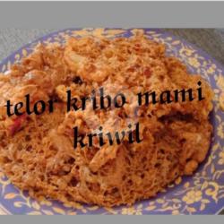 Nasi Telor Kribo Mami Kriwil Sambal Goreng/ Kecap