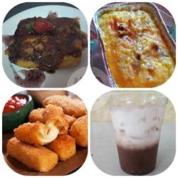 Ice Cream Goreng Schotel Macaroni Roti Mozarella Choco Milk