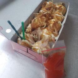 Takoyaki 10 Pcs Isi Gurita, Stik Kepiting, Keju