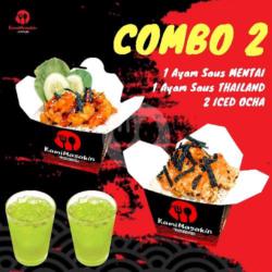 Combo 2 (ayam Saus Mentai   Ayam Saus Thailand   2 Iced Ocha)