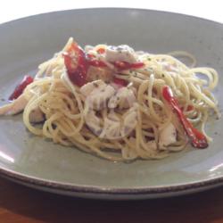 Mami Set (spaghetti Chicken Aglio Olio   Drink)