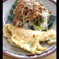 Nasi Pecel Telur Dadar ( Bumbu Ulek )