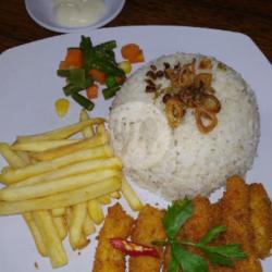 Nasi Steak Ikan Kentang