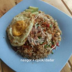 Nasgor Putih  Telur Ceplok Atau Dadar