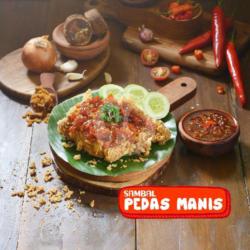 Ayam Geprek Sambal Pedas Manis