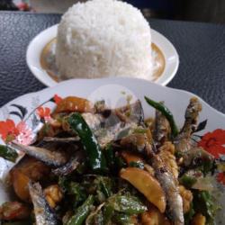 Nasi Ikan Asin Tamban  Lado Hijau