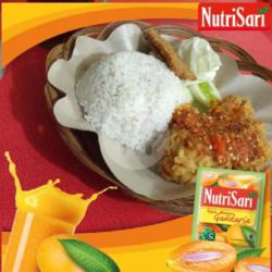 Nasi  Ayam Geprek Es Nutrisari Jeruk