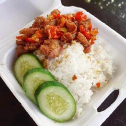 Nasi Kulit Chicken Sambel Geprek