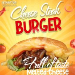 Cheese Steak Burger Non Pedas