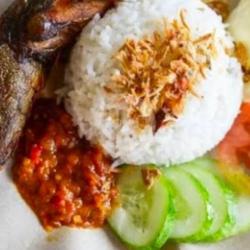 Nasi Lele Bakar Bumbu Coklat