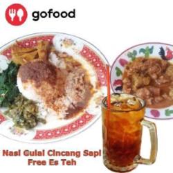 Nasi Gulai Cincang Sapi Free Es Teh