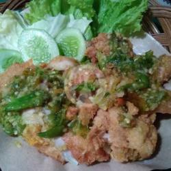Ayam Geprek Cabe Hijau (tanpa Nasi)