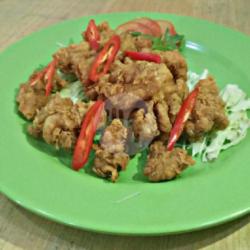 Ayam Tepung Crispy ( Saus Padang , Tiram , Asam Manis )   Nasi Putih