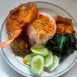 Nasi Padang Mujair Goreng Sayur Lengkap