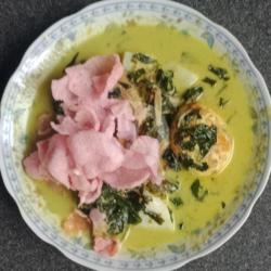 Lontong Padang Sayur Daun Kacang ,nangka  Telor