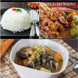 Sate Ayam   Sop Iga   Nasi   Acar Sambel