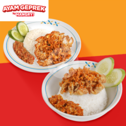 Paket 2 Nasi Ayam Geprek Baput   Nasi Kulit Goreng Baput